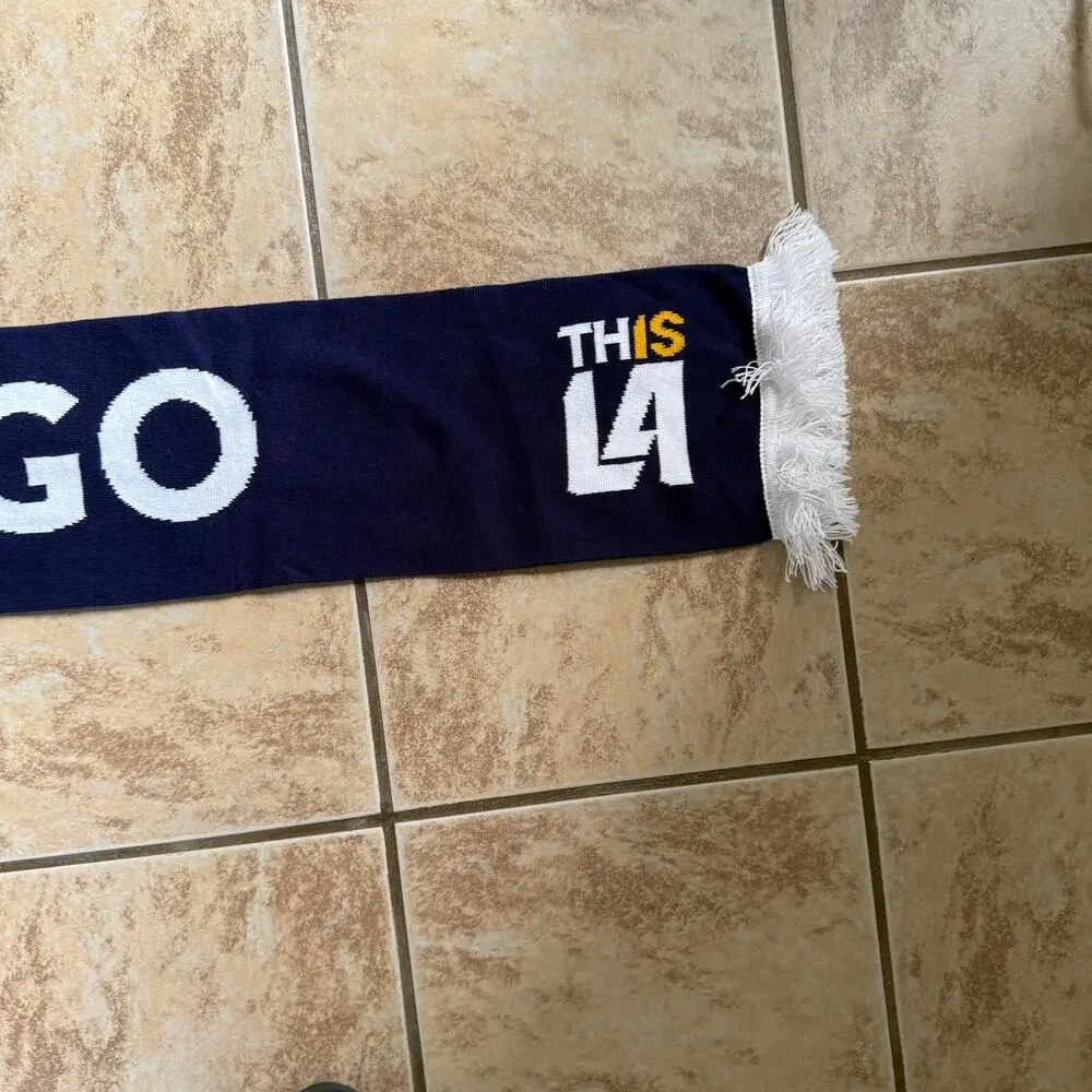 LA Galaxy San Diego Soccer Football Scarf Blue‎ MLS Double Sided